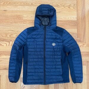 Tee Jays Aspen Crossover Men's Puffy Jacket, Blue, Large